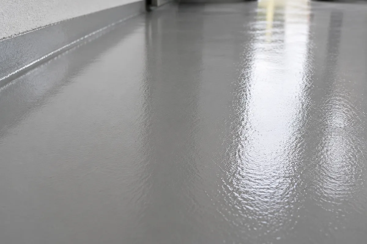 Betoncoating — detail van de werkzaamheden