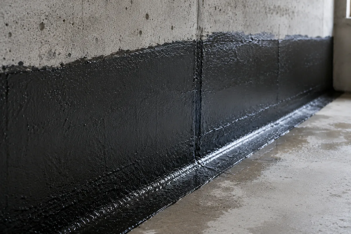 Kelderafdichting — detail van de werkzaamheden